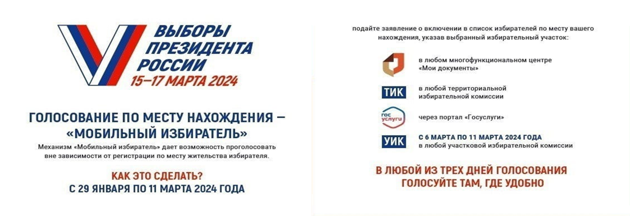 ВЫБОРЫ ПРЕЗИДЕНТА РОССИИ 15-17 МАРТА 2024 ГОДА